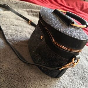 LC Lauren Conrad Black Glitter Mini Bag